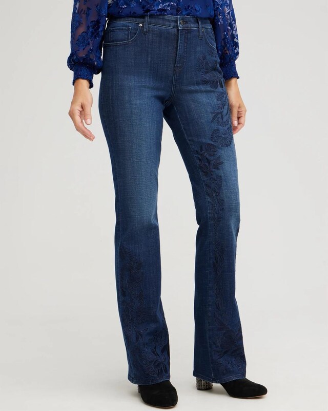 Girlfriend Embroidered Flares